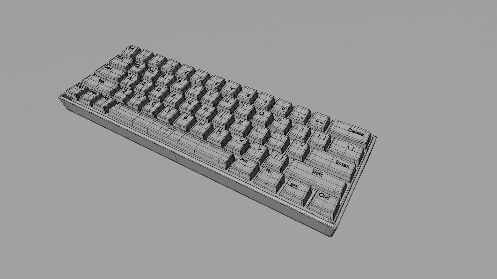 Anne Pro 2 Keyboard  3D model_2