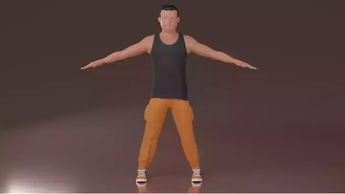 Basic high poly character 3D model