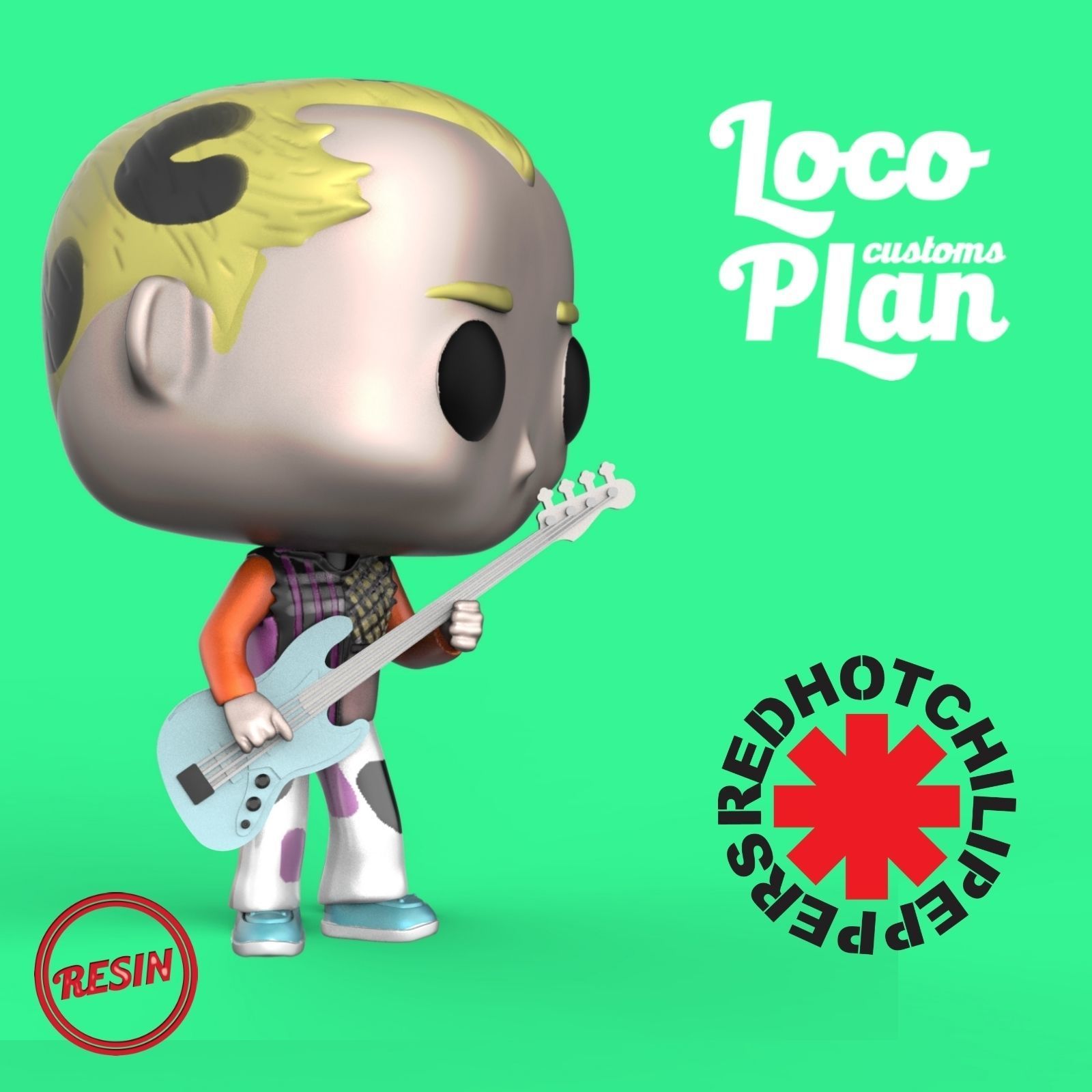 Flea V1 RHCP Custom 3D print model_1