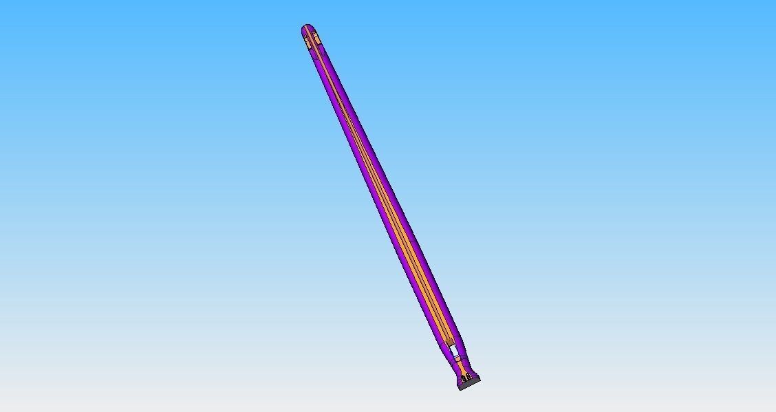 speargun with band elevated  140 Spear trigger ermesub back  3D print model_14