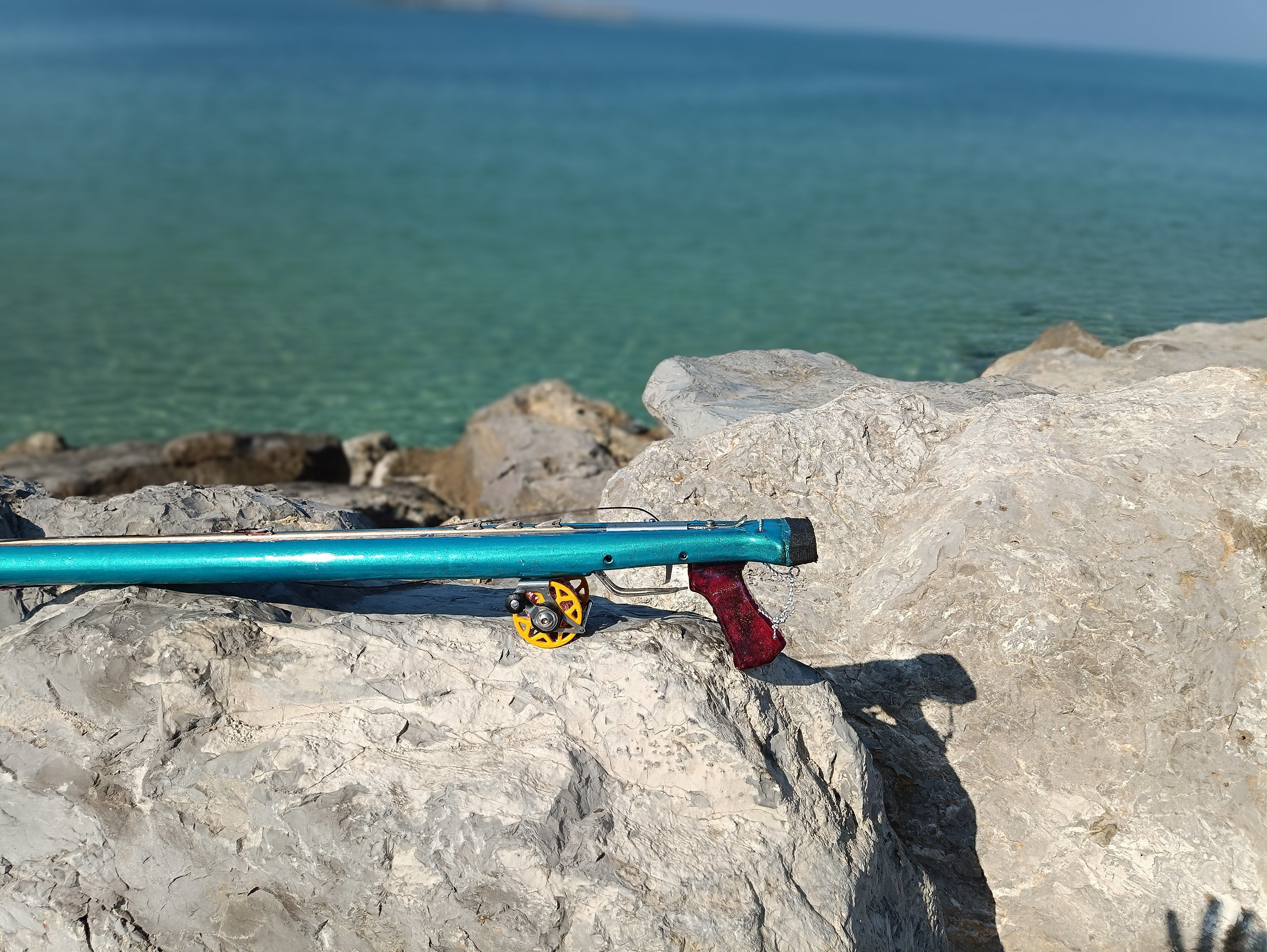 speargun with band elevated  140 Spear trigger ermesub back  3D print model_8