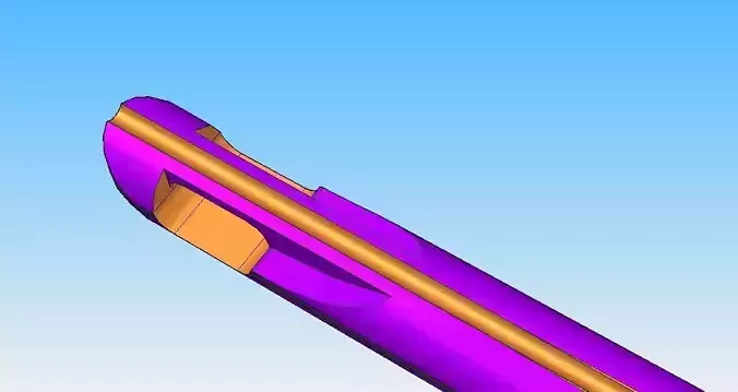 speargun with band elevated  140 Spear trigger ermesub back  3D print model
