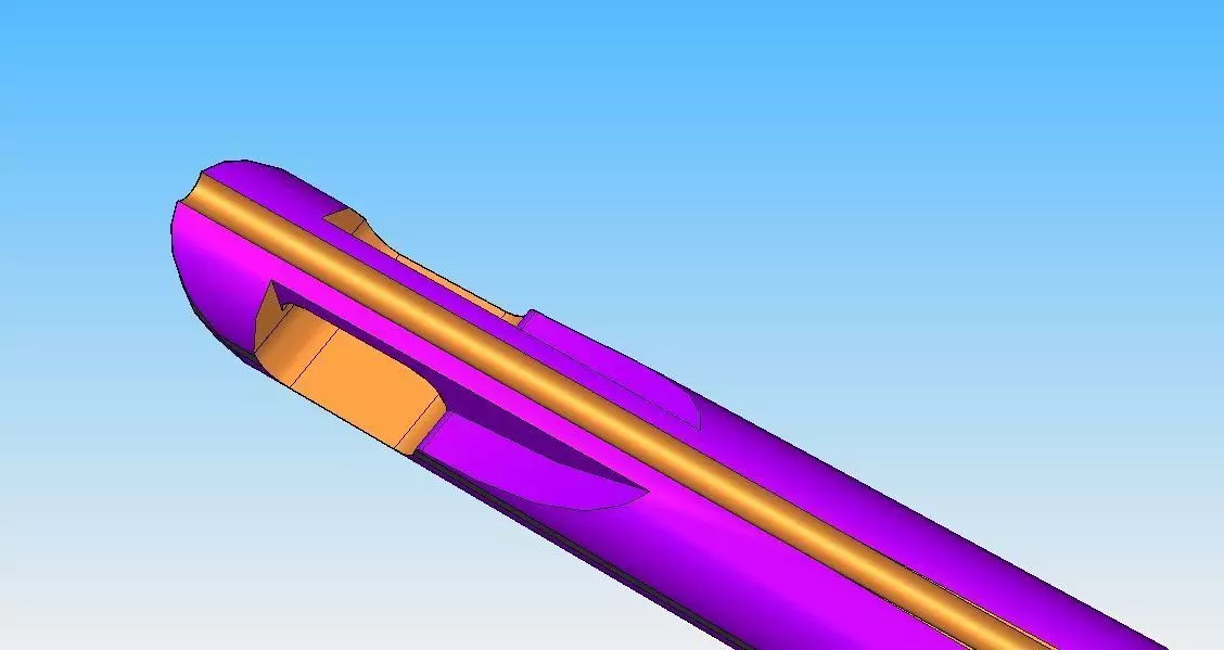 speargun with band elevated  140 Spear trigger ermesub back  3D print model_0