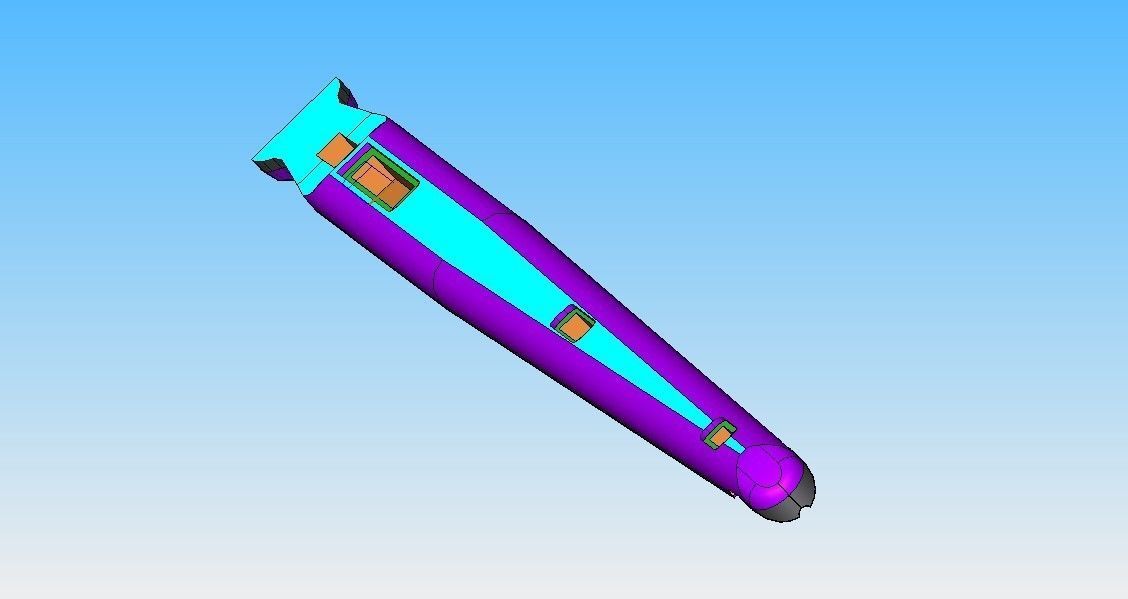 speargun with band elevated  140 Spear trigger ermesub back  3D print model_12