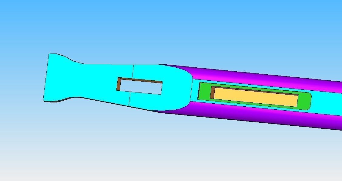 speargun with band elevated  140 Spear trigger ermesub back  3D print model_13