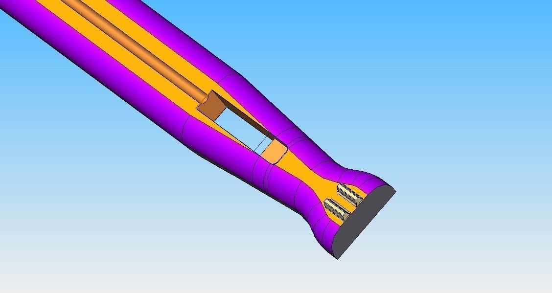 speargun with band elevated  140 Spear trigger ermesub back  3D print model_15