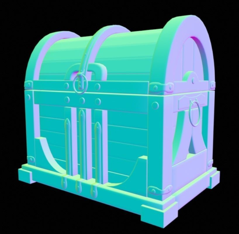 CHEST MODEL wooden Free 3D model_4