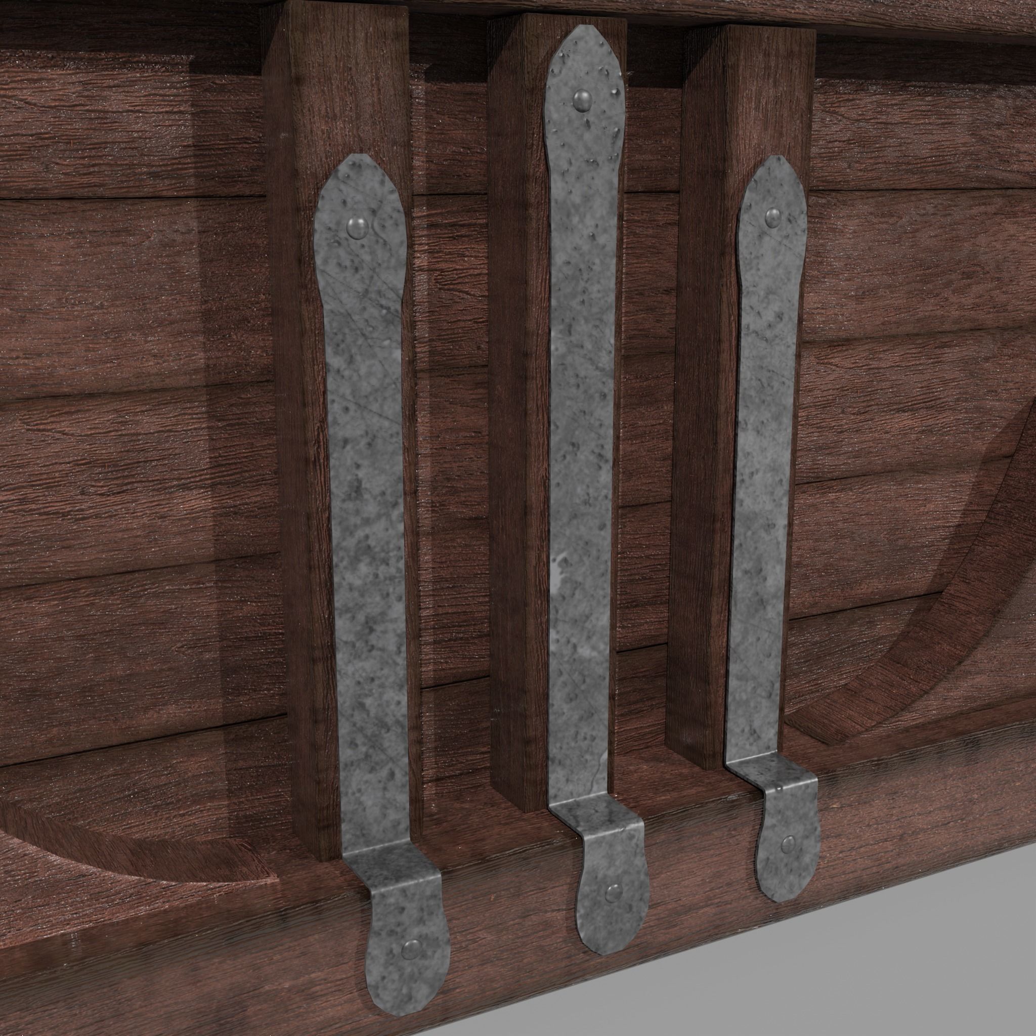 CHEST MODEL wooden Free 3D model_8