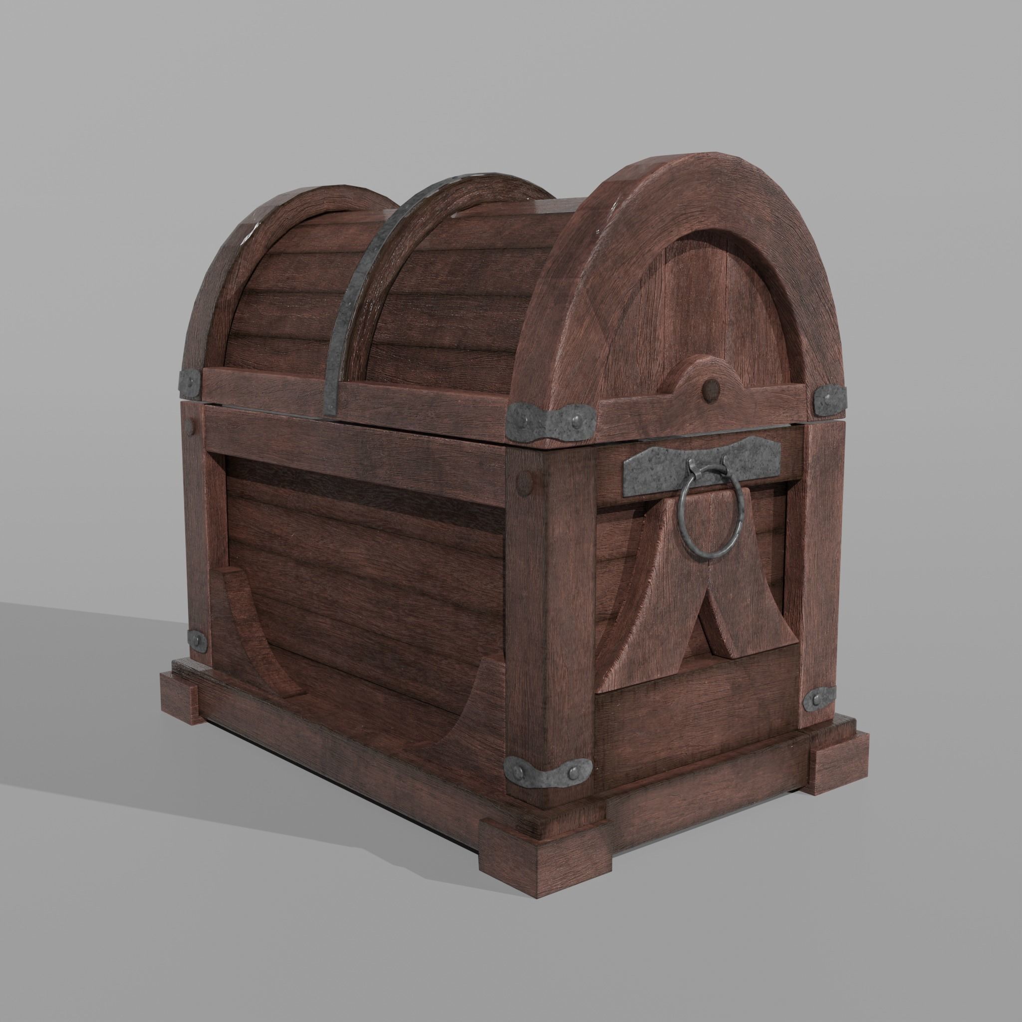 CHEST MODEL wooden Free 3D model_3