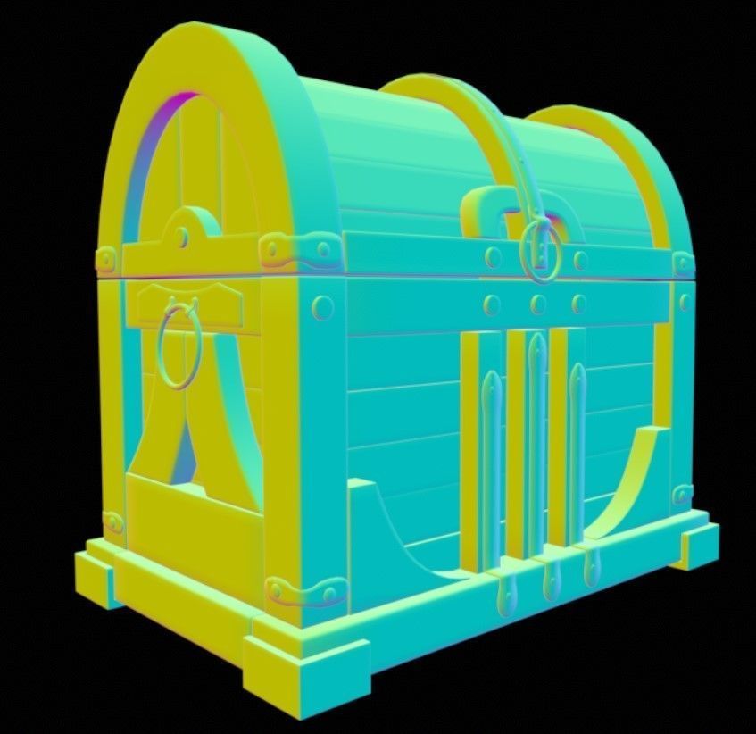 CHEST MODEL wooden Free 3D model_5