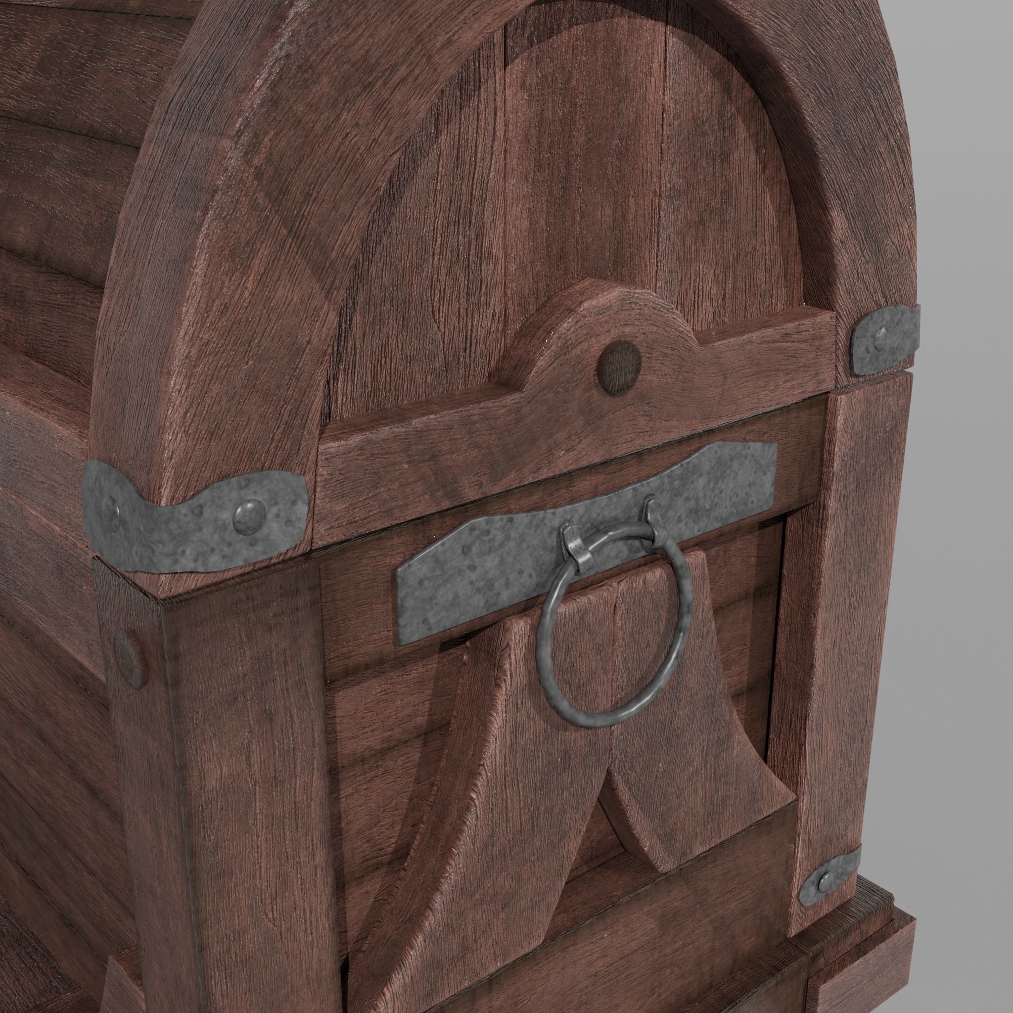 CHEST MODEL wooden Free 3D model_6