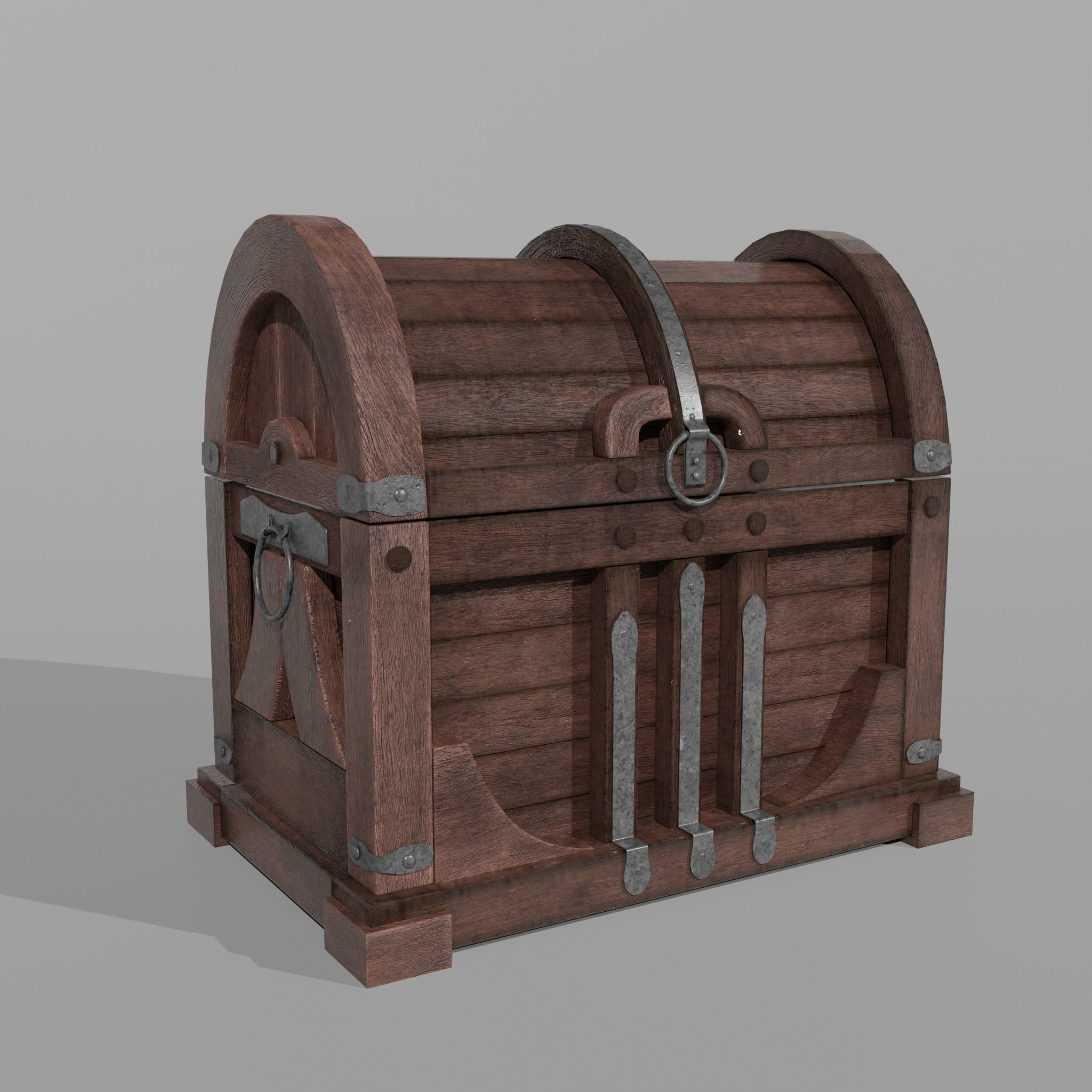 CHEST MODEL wooden Free 3D model_2