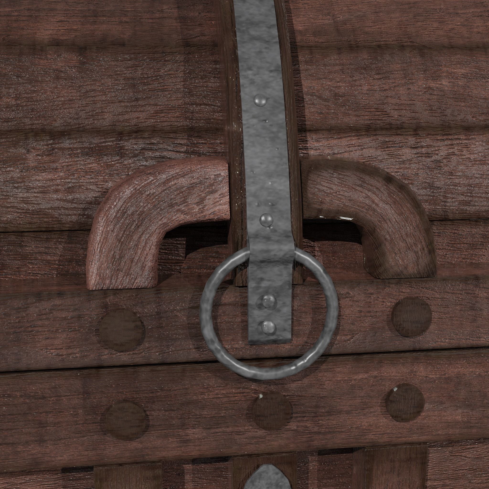 CHEST MODEL wooden Free 3D model_10