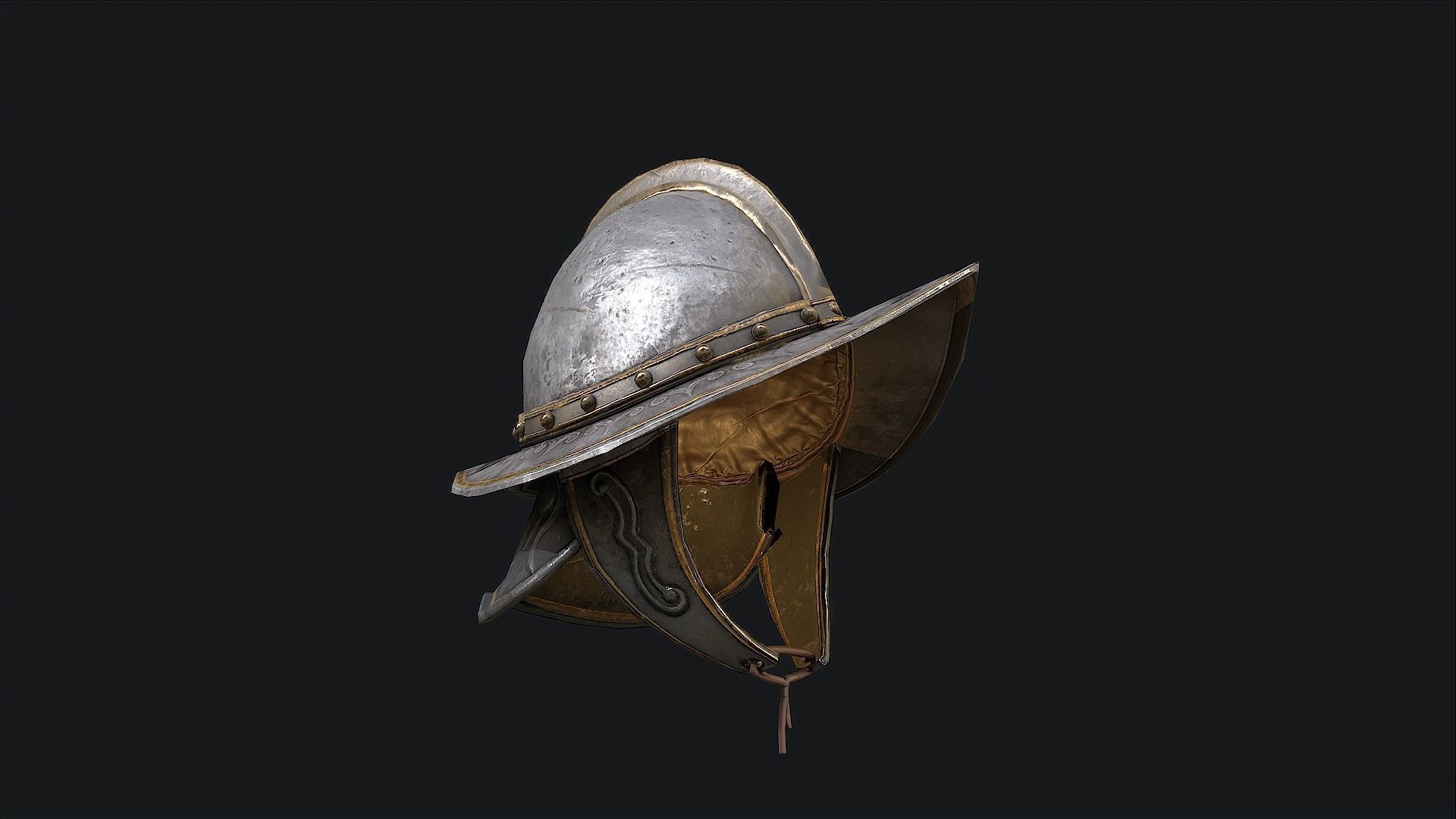 Helmet Conqueror Low-poly 3D model_2