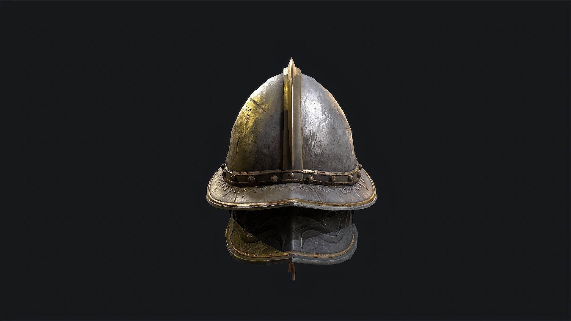Helmet Conqueror Low-poly 3D model_3