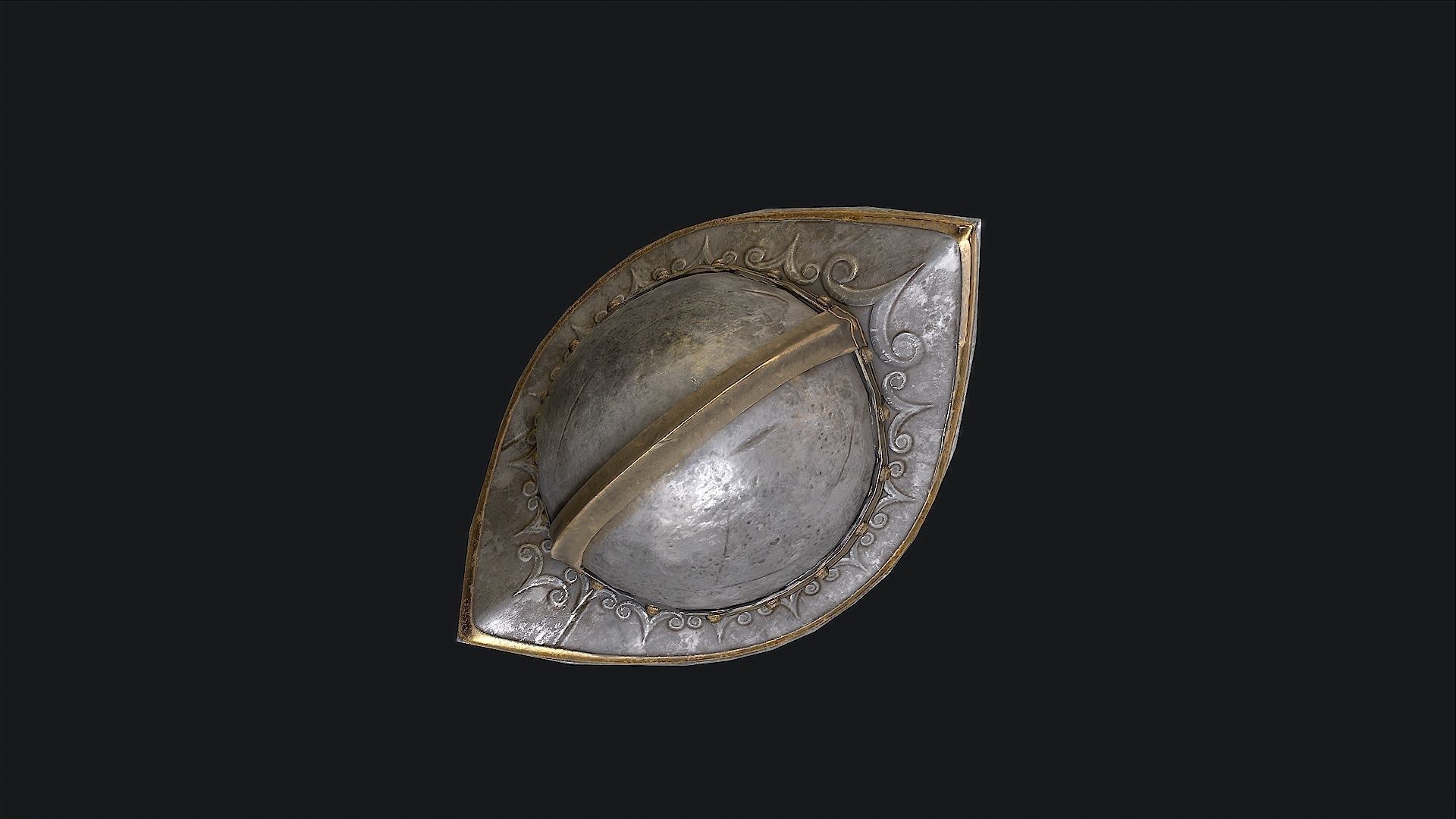 Helmet Conqueror Low-poly 3D model_4