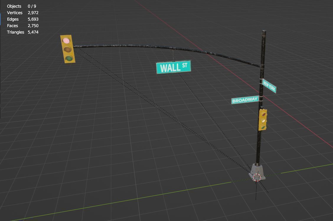 traffic light 3D model_9