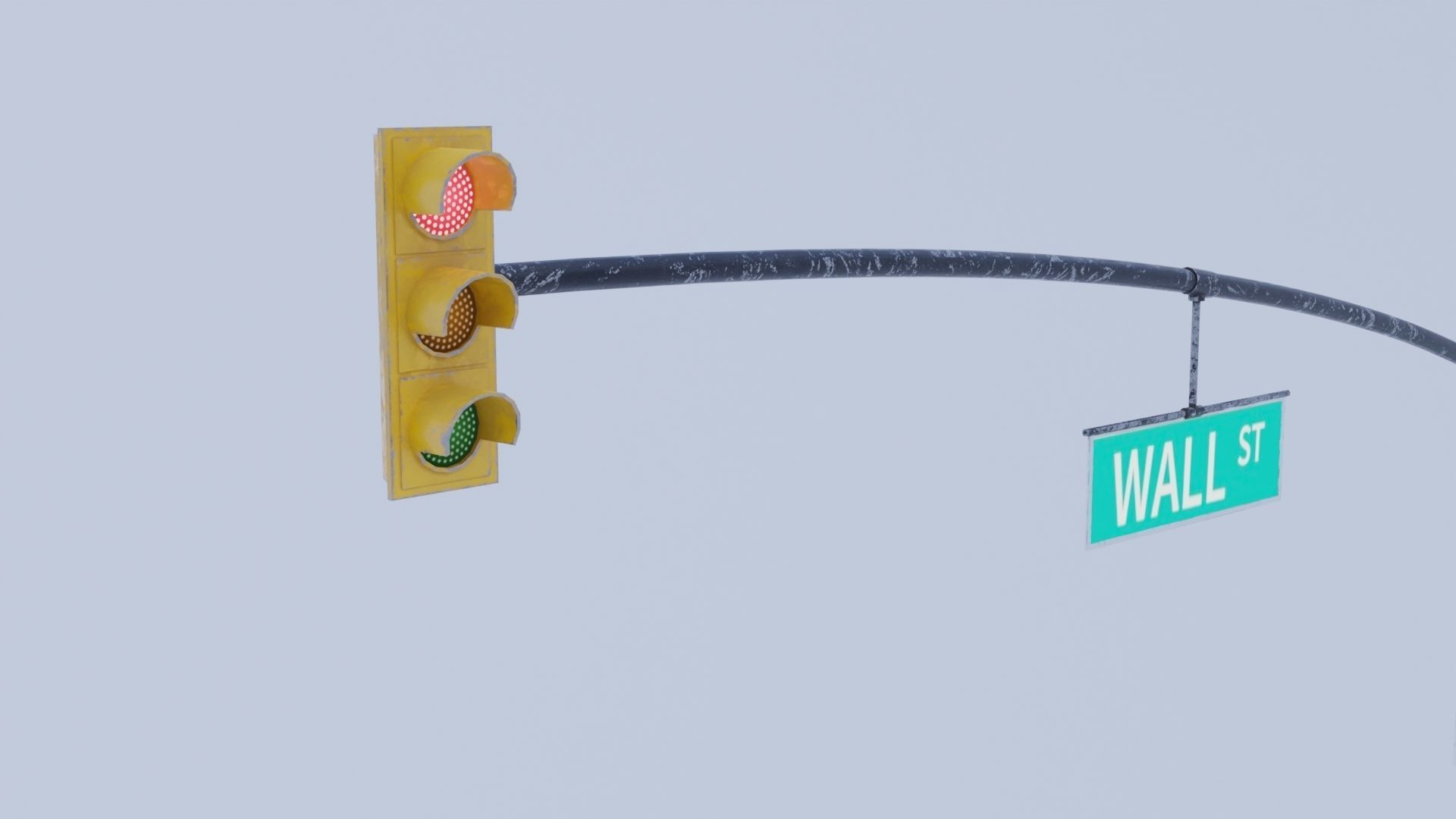 traffic light 3D model_2
