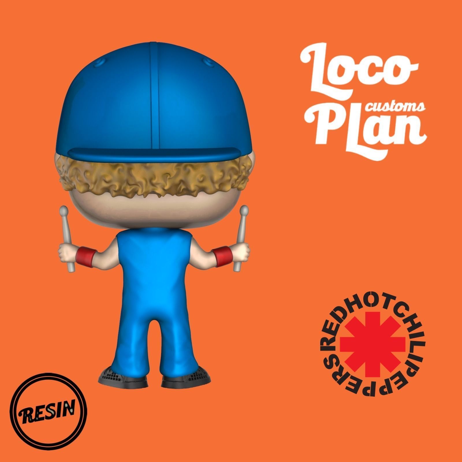 Chad Smith RHCP Custom 3D print model_1