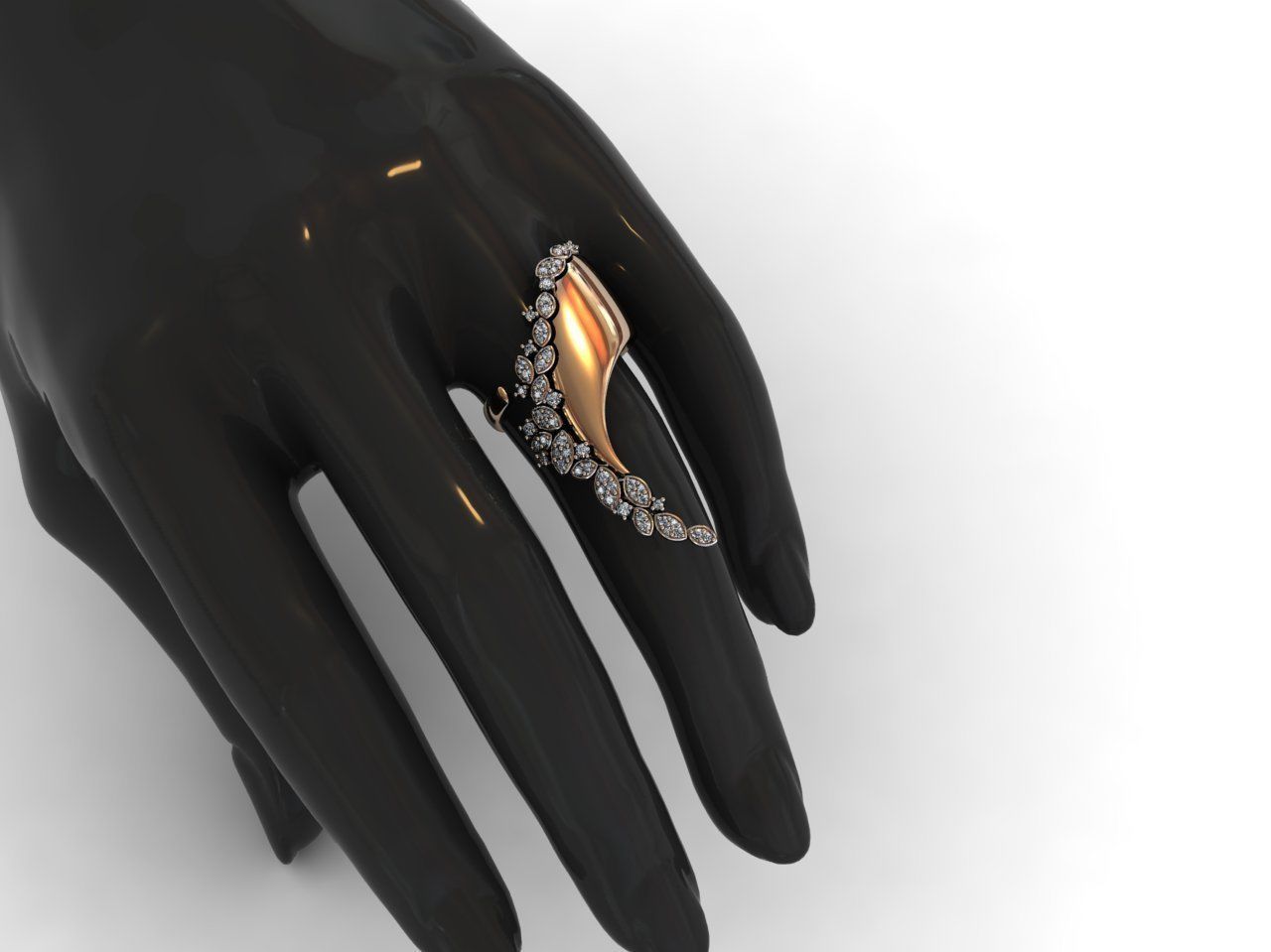 Diamond ring 3D print model  3D print model_4