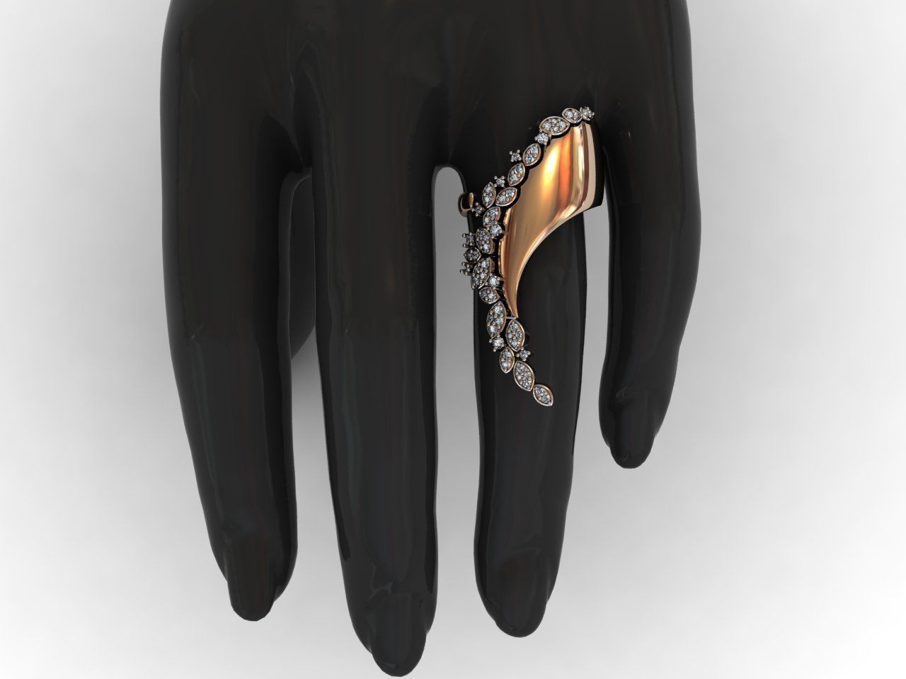 Diamond ring 3D print model  3D print model_6