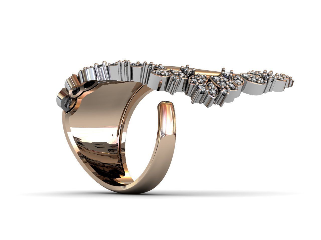 Diamond ring 3D print model  3D print model_3