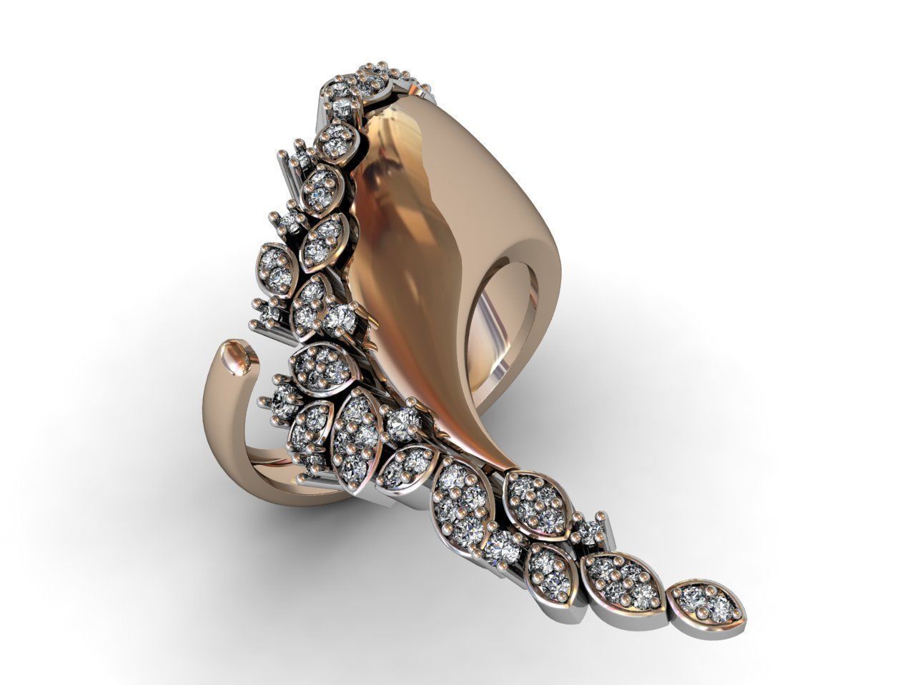 Diamond ring 3D print model  3D print model_2