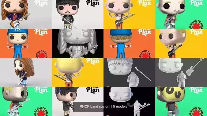 RHCP band custom 3D Model Collection
