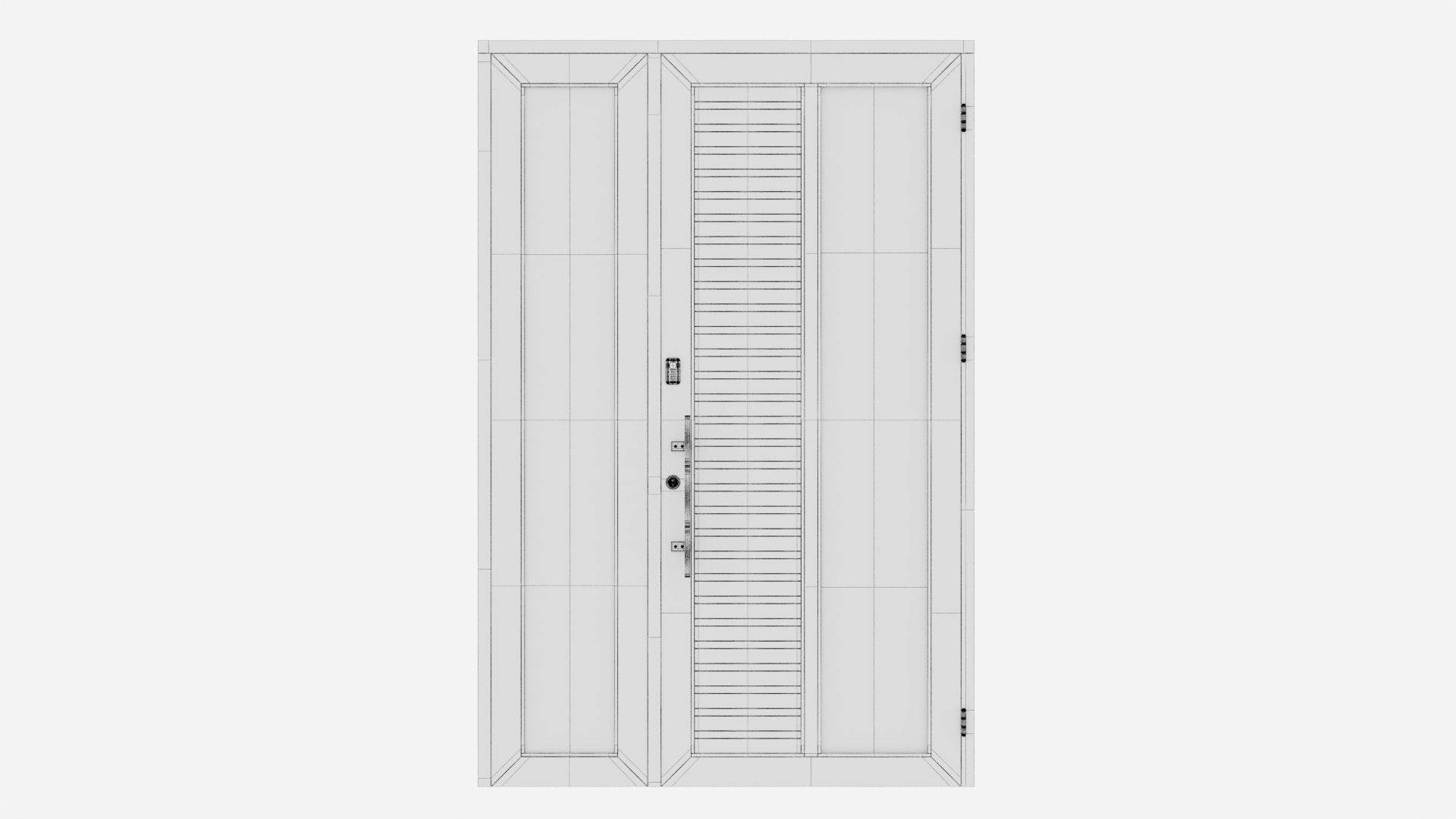 Aluminium door 127 3D model_6