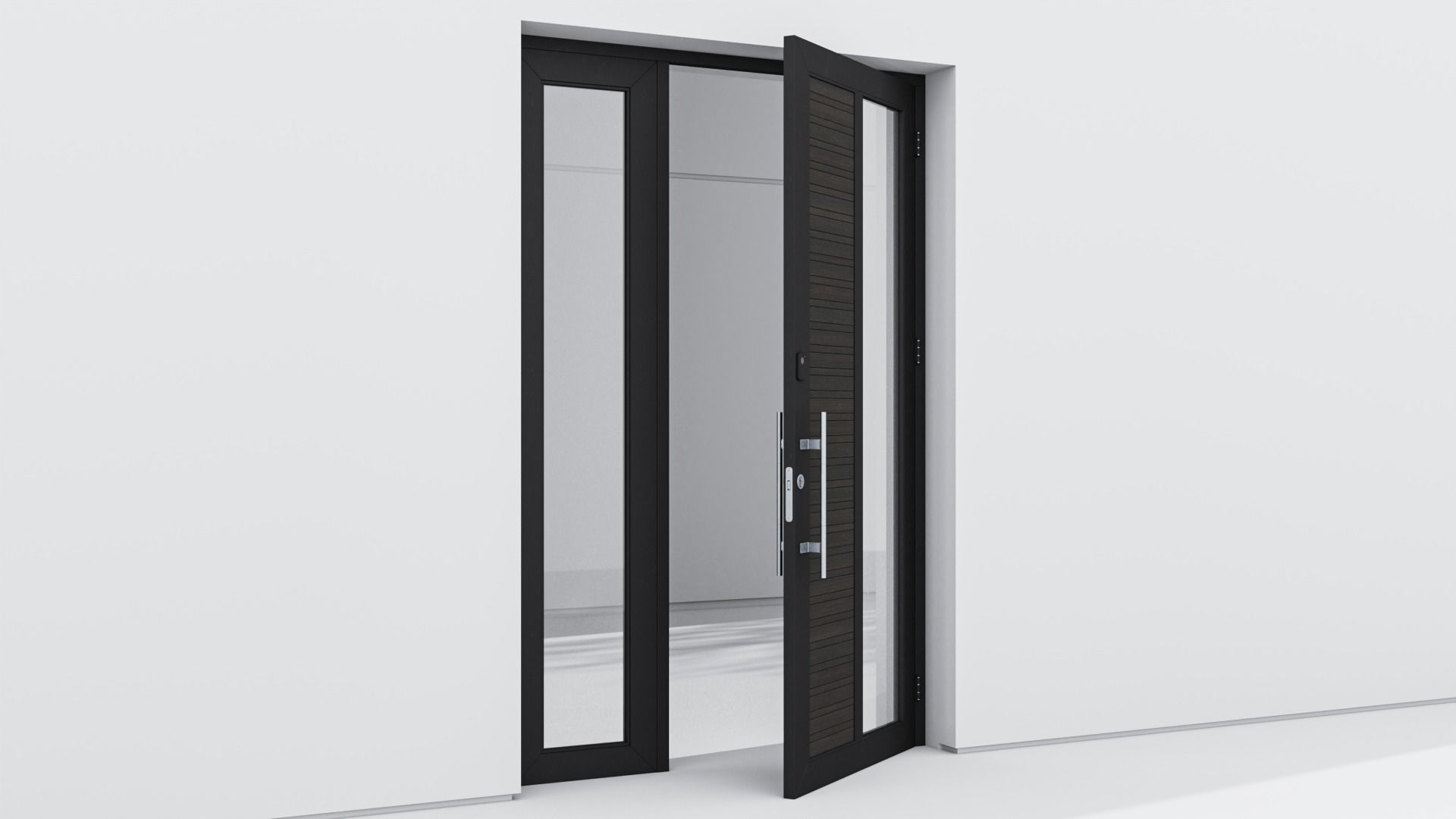 Aluminium door 127 3D model_3