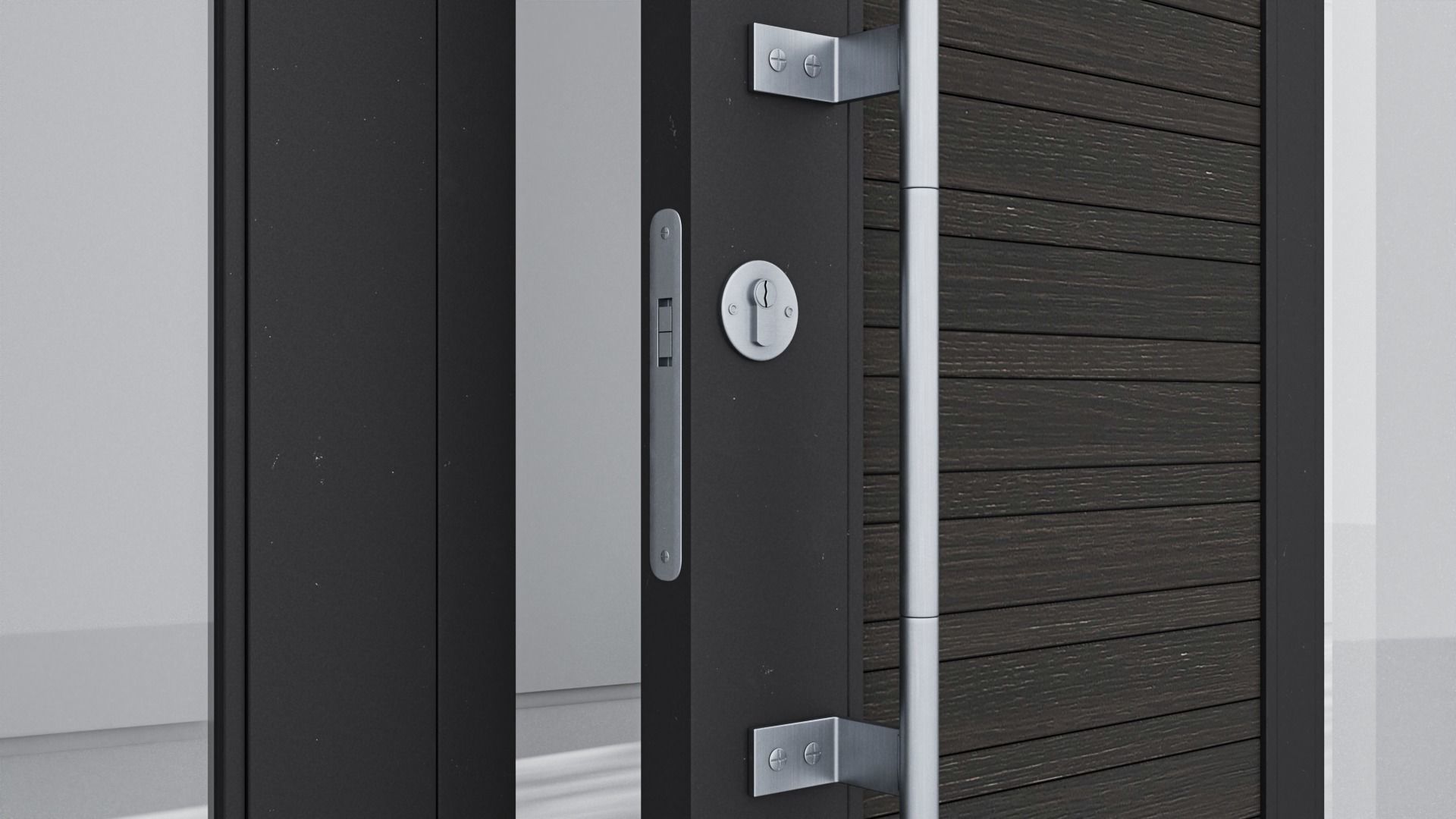 Aluminium door 127 3D model_4