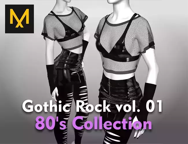 Gothic Rock Outfit vol 1 80s Collection