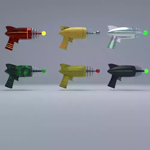 Ray gun with 6 textures