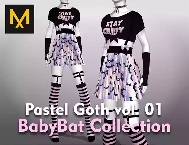 Pastel Goth Outfit vol 01 BabyBat Collection