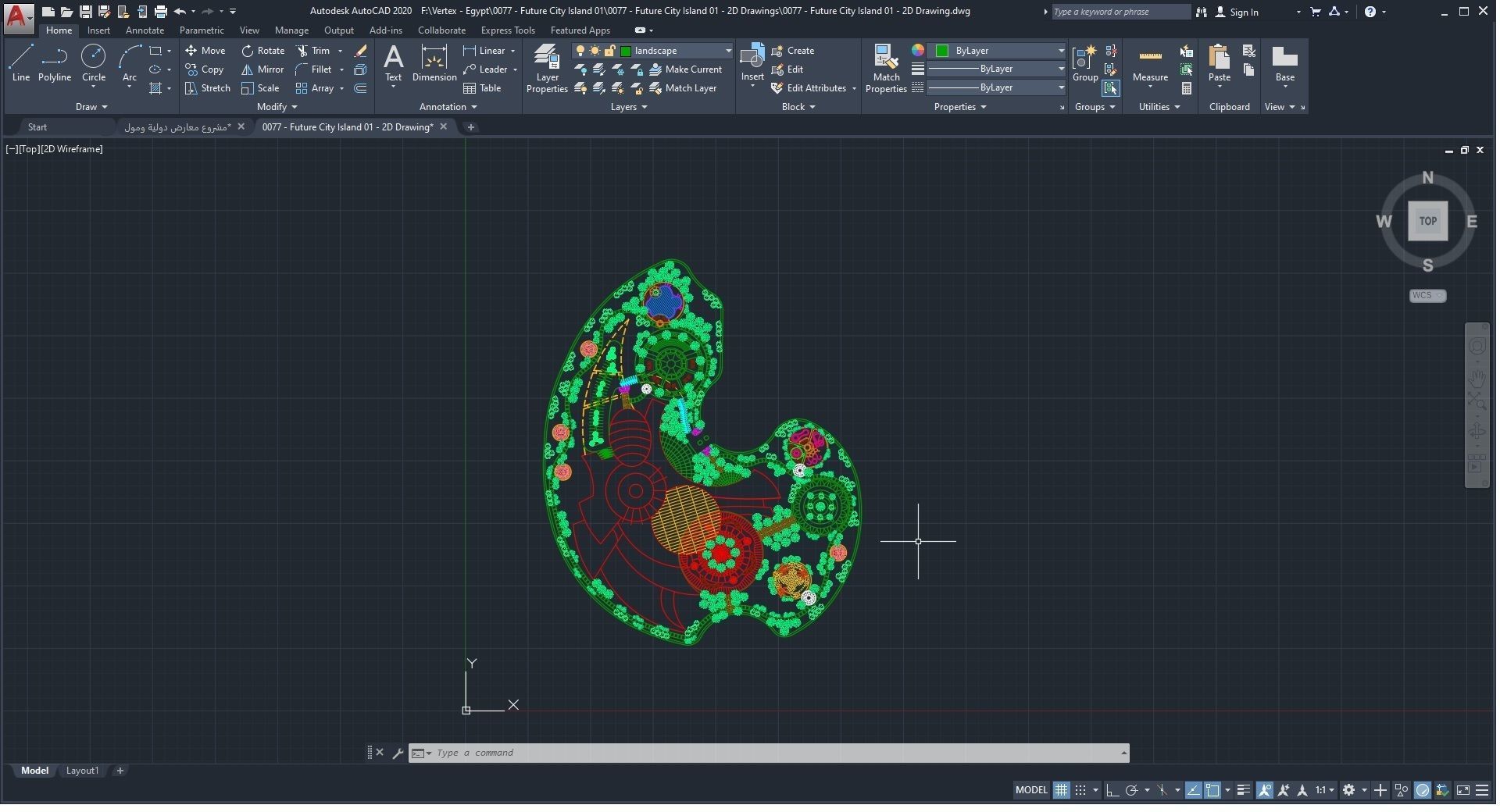 0077 - Future City Island 01 - 2D Drawing - 3D Files 3D model_52