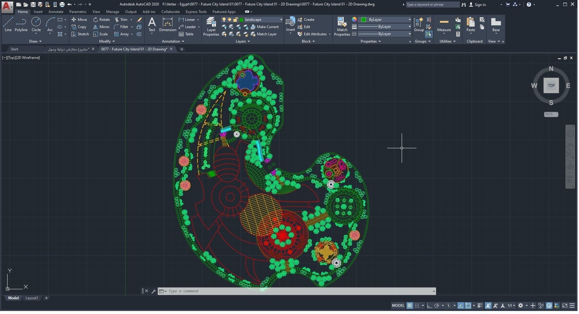 0077 - Future City Island 01 - 2D Drawing - 3D Files 3D model_53