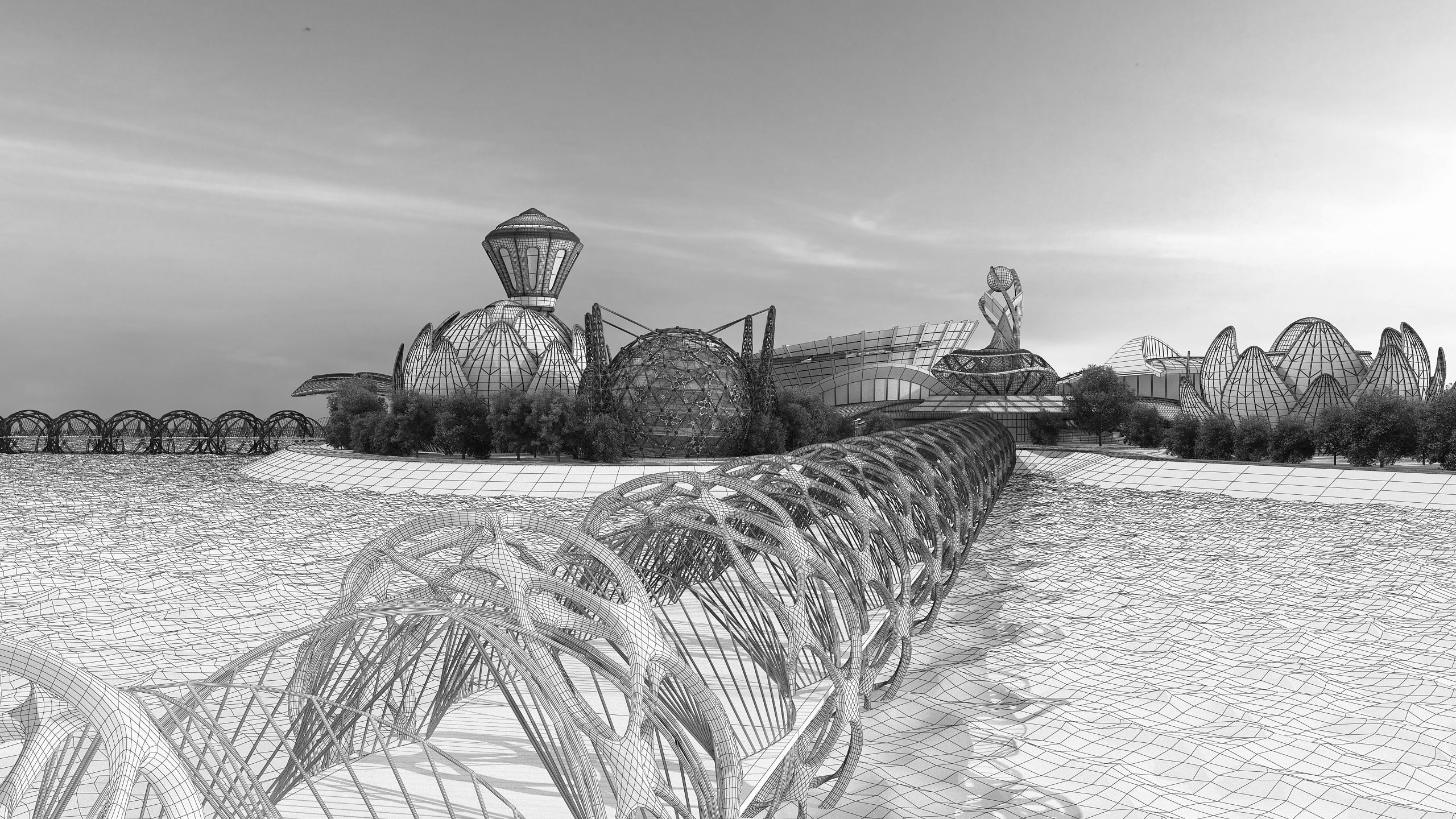 0077 - Future City Island 01 - 2D Drawing - 3D Files 3D model_25