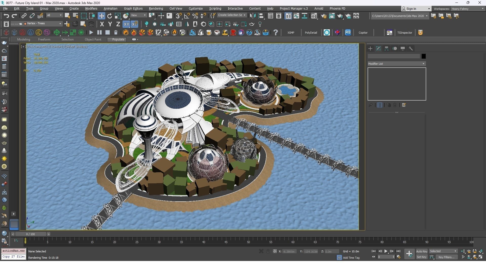0077 - Future City Island 01 - 2D Drawing - 3D Files 3D model_47