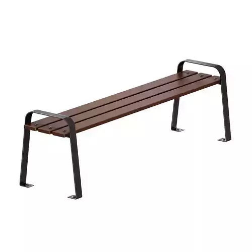 Bench made of metal and wood