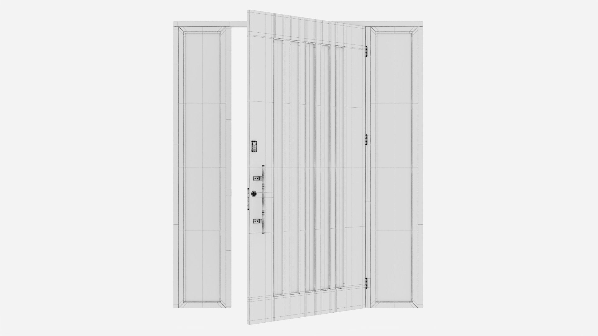 Aluminium door 128 3D model_6