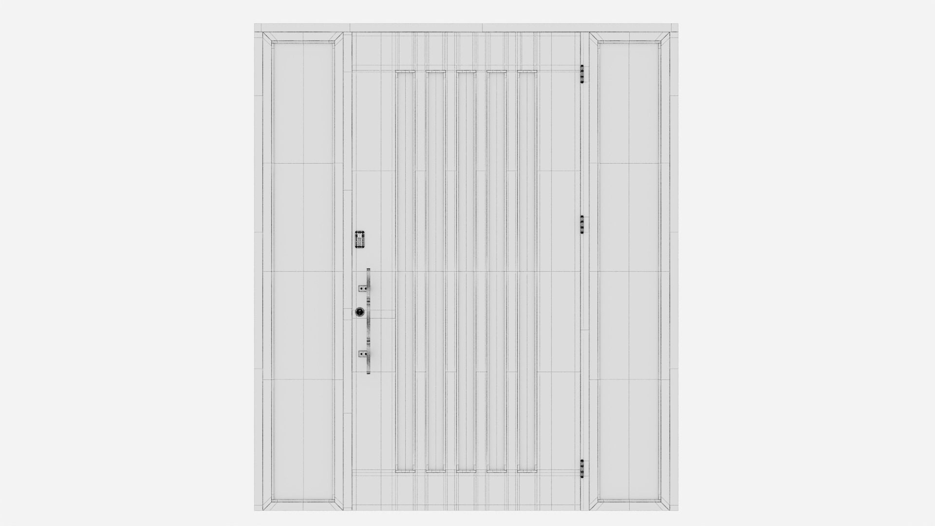 Aluminium door 128 3D model_5