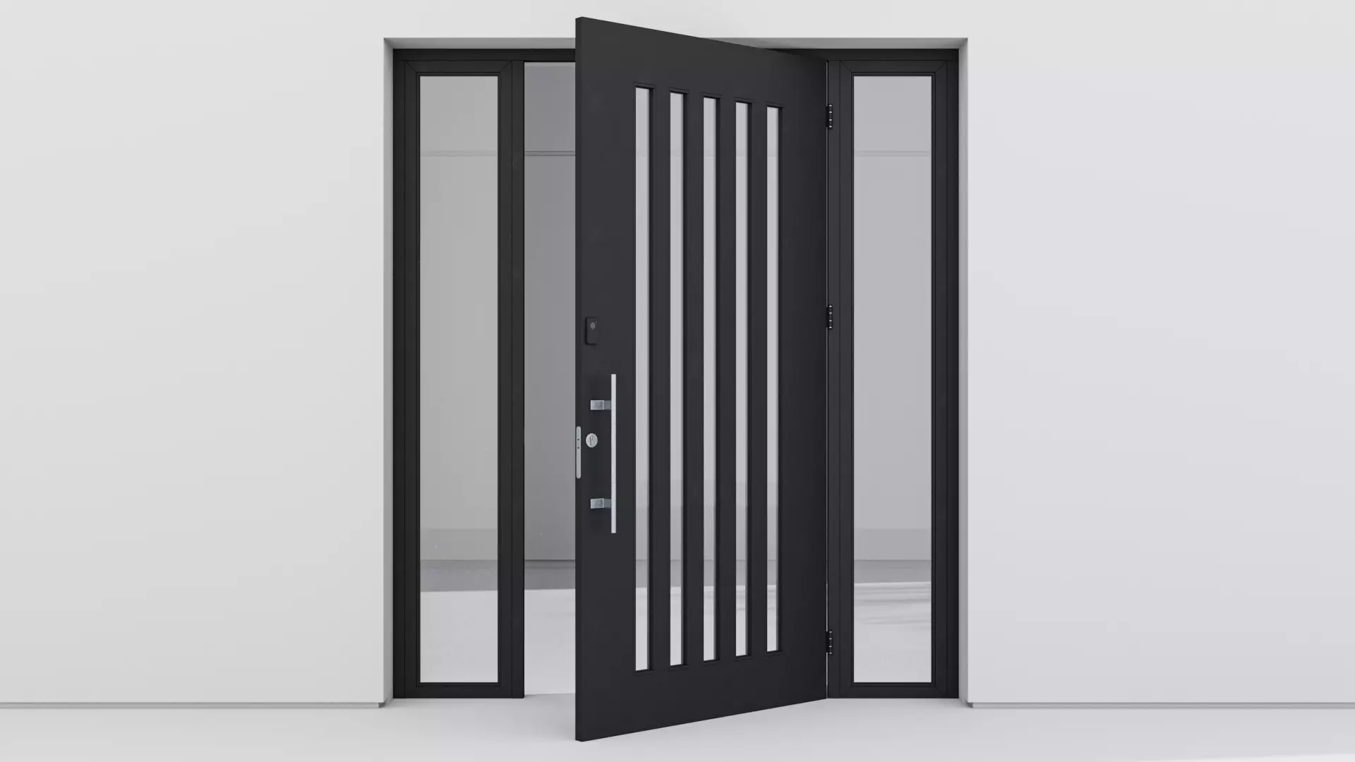 Aluminium door 128 3D model_0