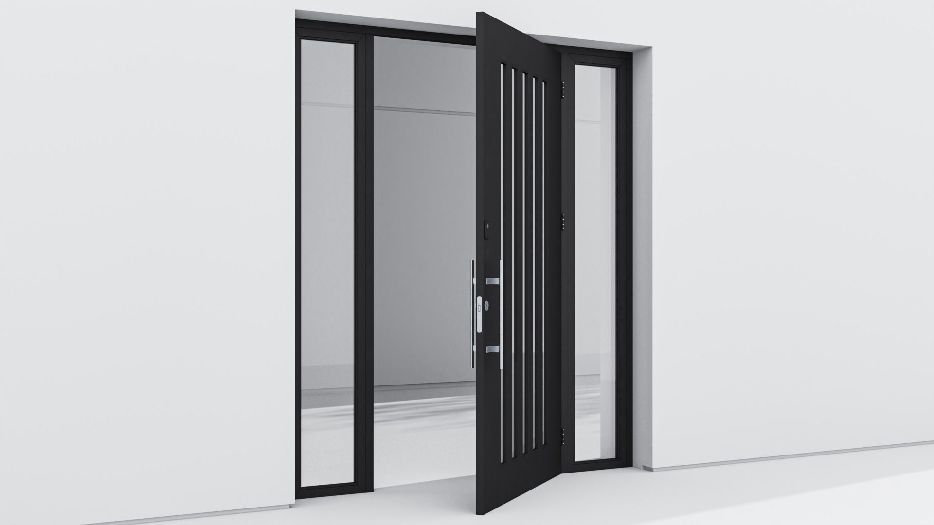 Aluminium door 128 3D model_2