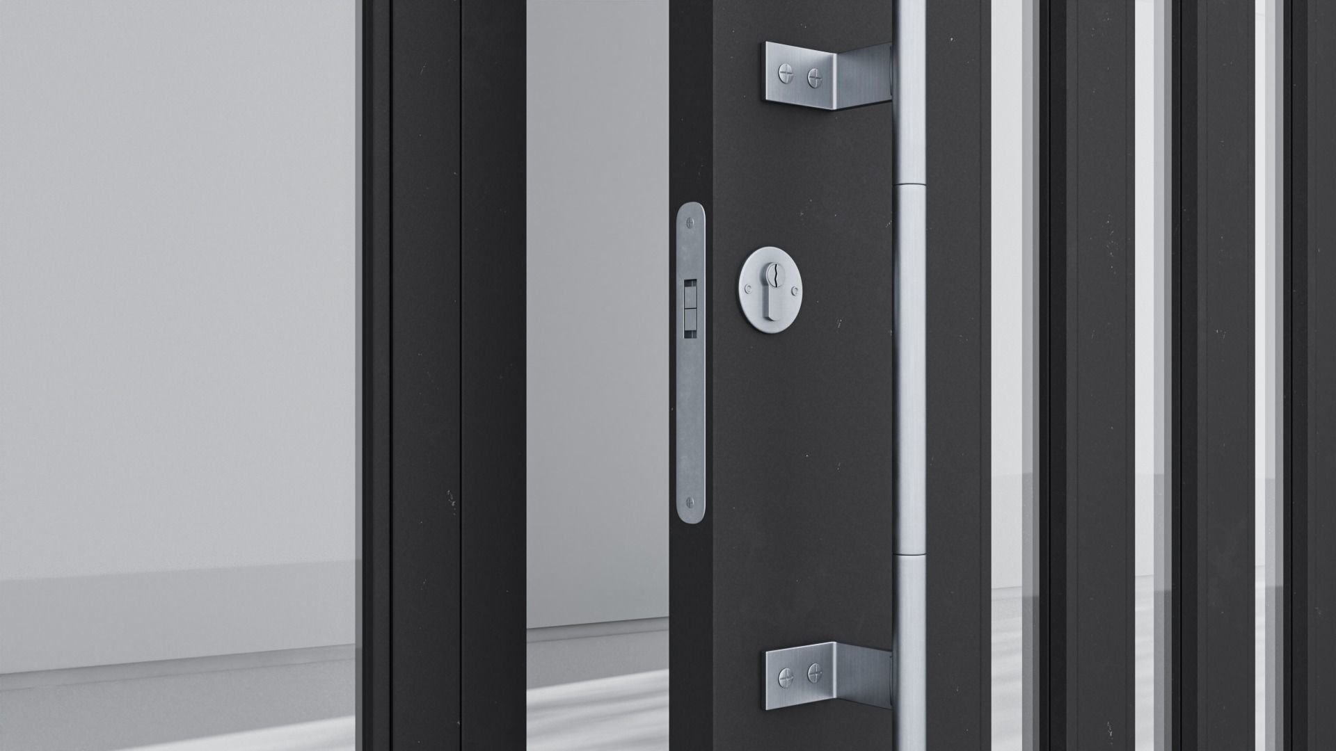 Aluminium door 128 3D model_4