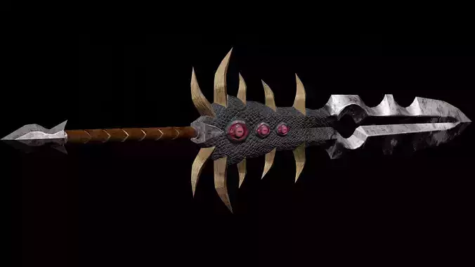 Fantasy sword PBR Low-poly 3D model