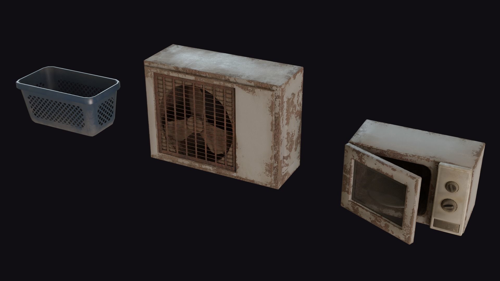 Trash Props Low-poly 3D model_7