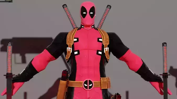 Deadpool gun with paint