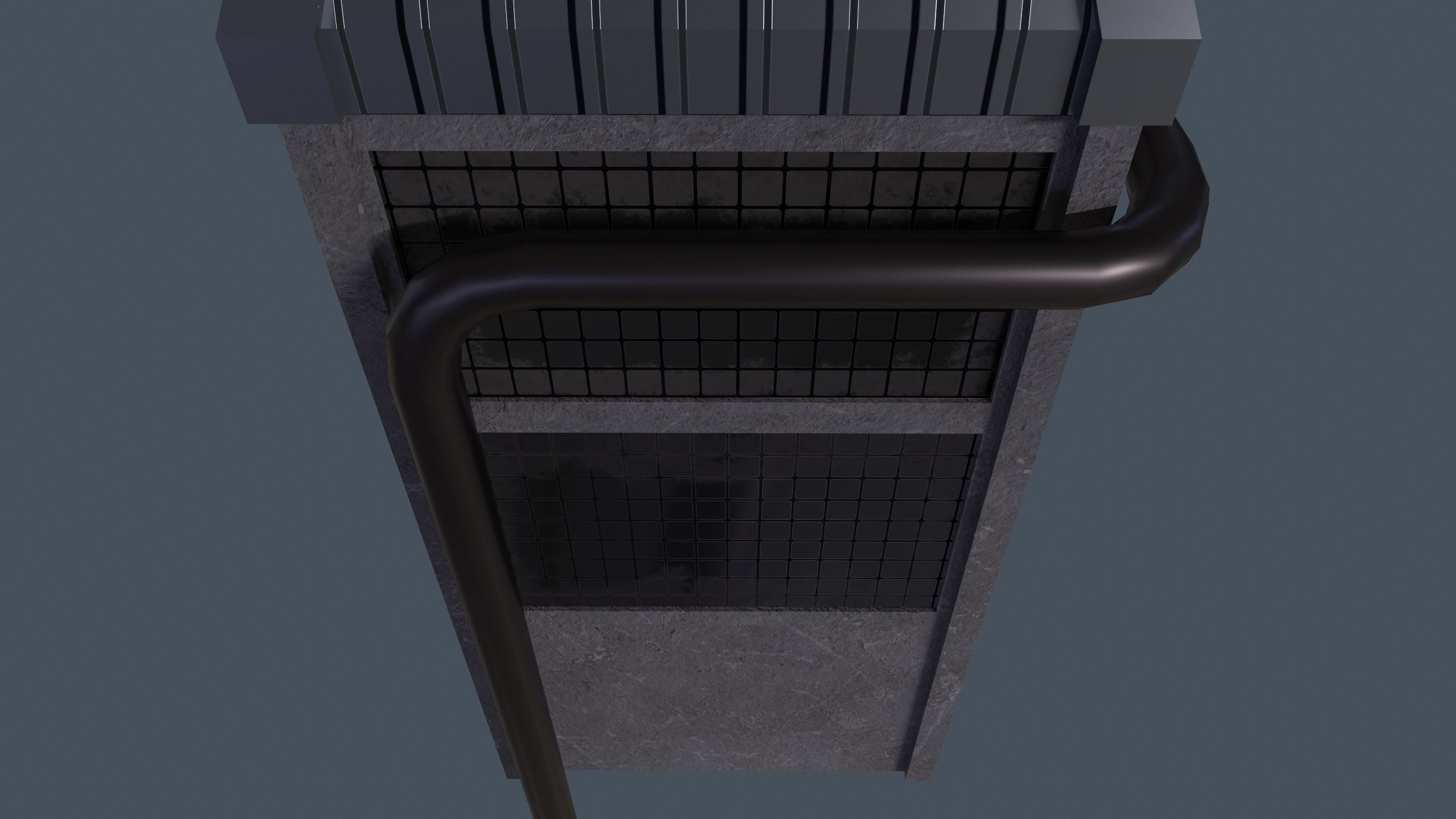 Factory air conditioning unit Low-poly 3D model_9