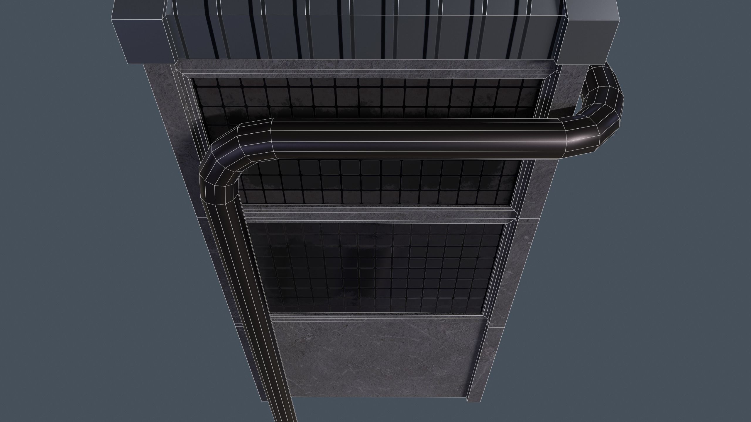 Factory air conditioning unit Low-poly 3D model_10