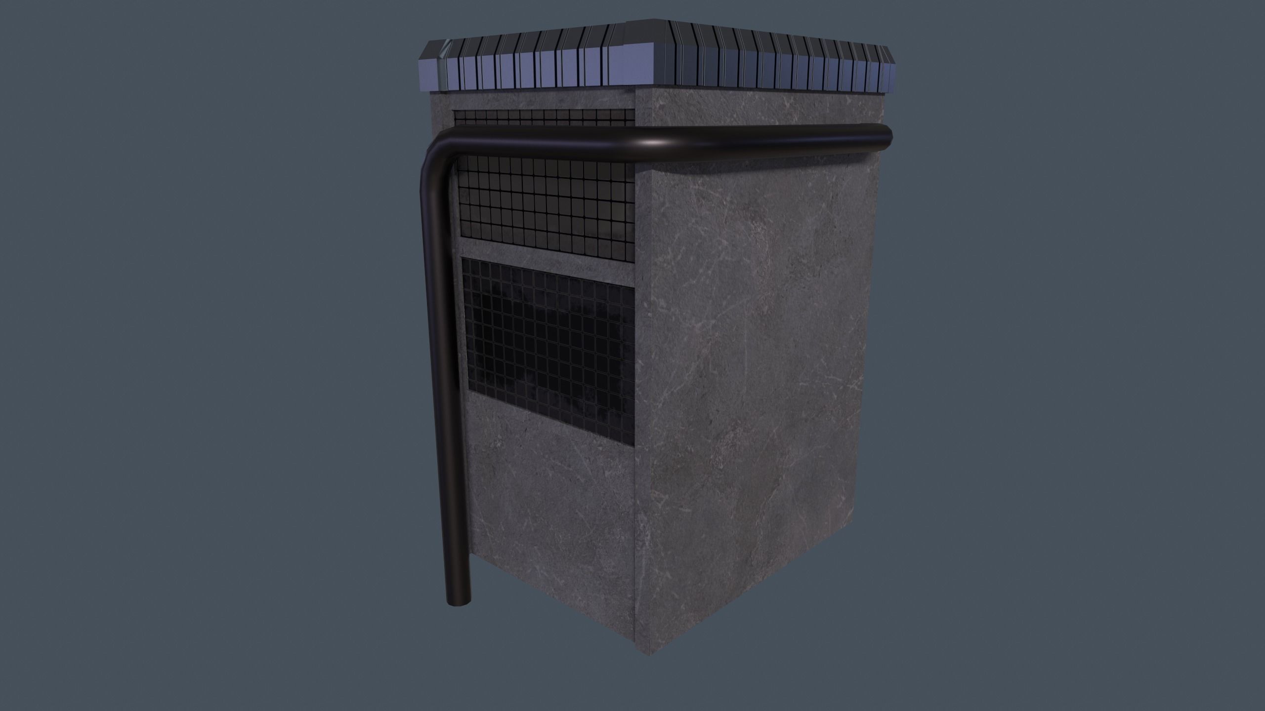 Factory air conditioning unit Low-poly 3D model_7